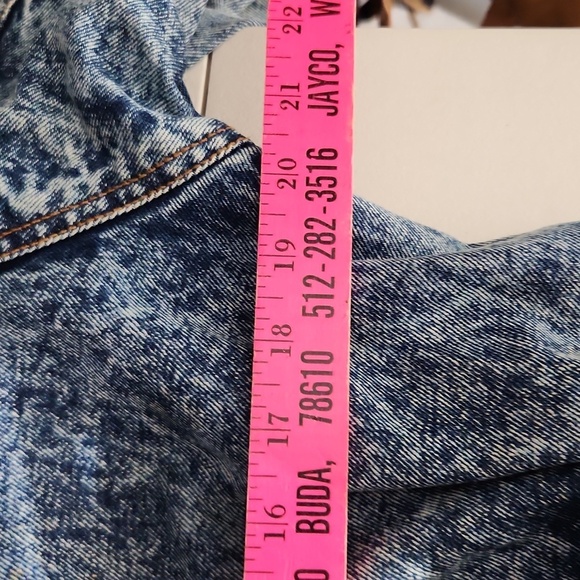 Be In The Current Sceen Denim Long Line Coat Small Acid Wash 90s - Picture 14 of 16